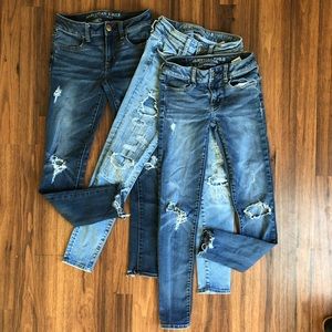 HP🌟 American eagle stretch skinny jean lot 00s